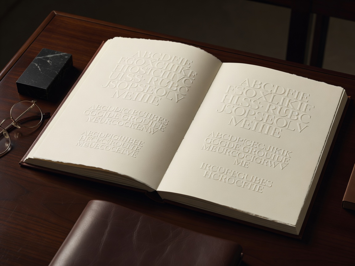 Monograph on luxury brand strategy with classical typography